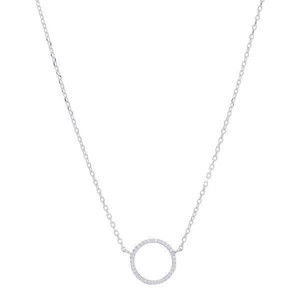 Joanli Nor - Sølv halskæde med cirkel vedhæng - 245 005